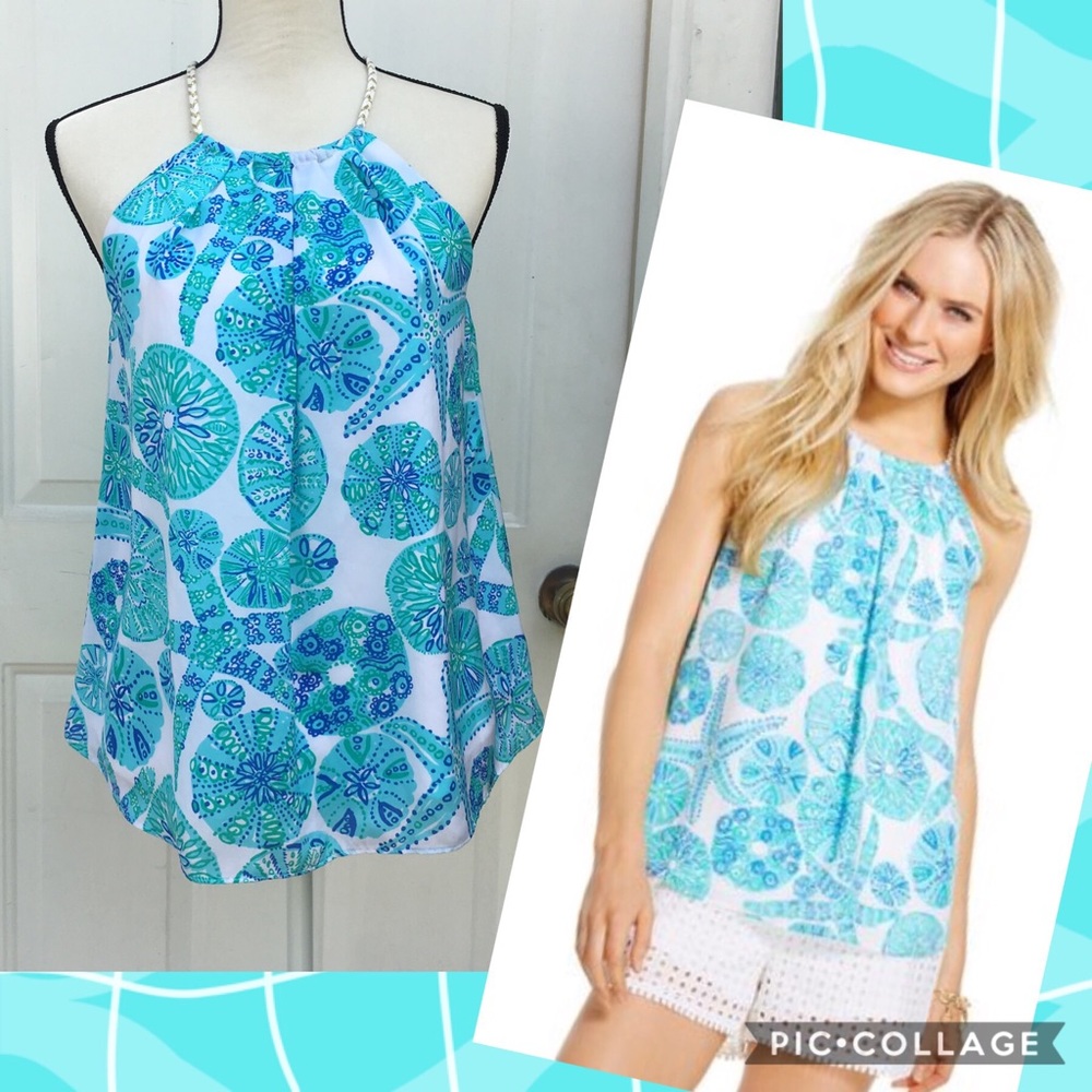 Lilly Pulitzer Sea Urchin for You Halter Tank Top